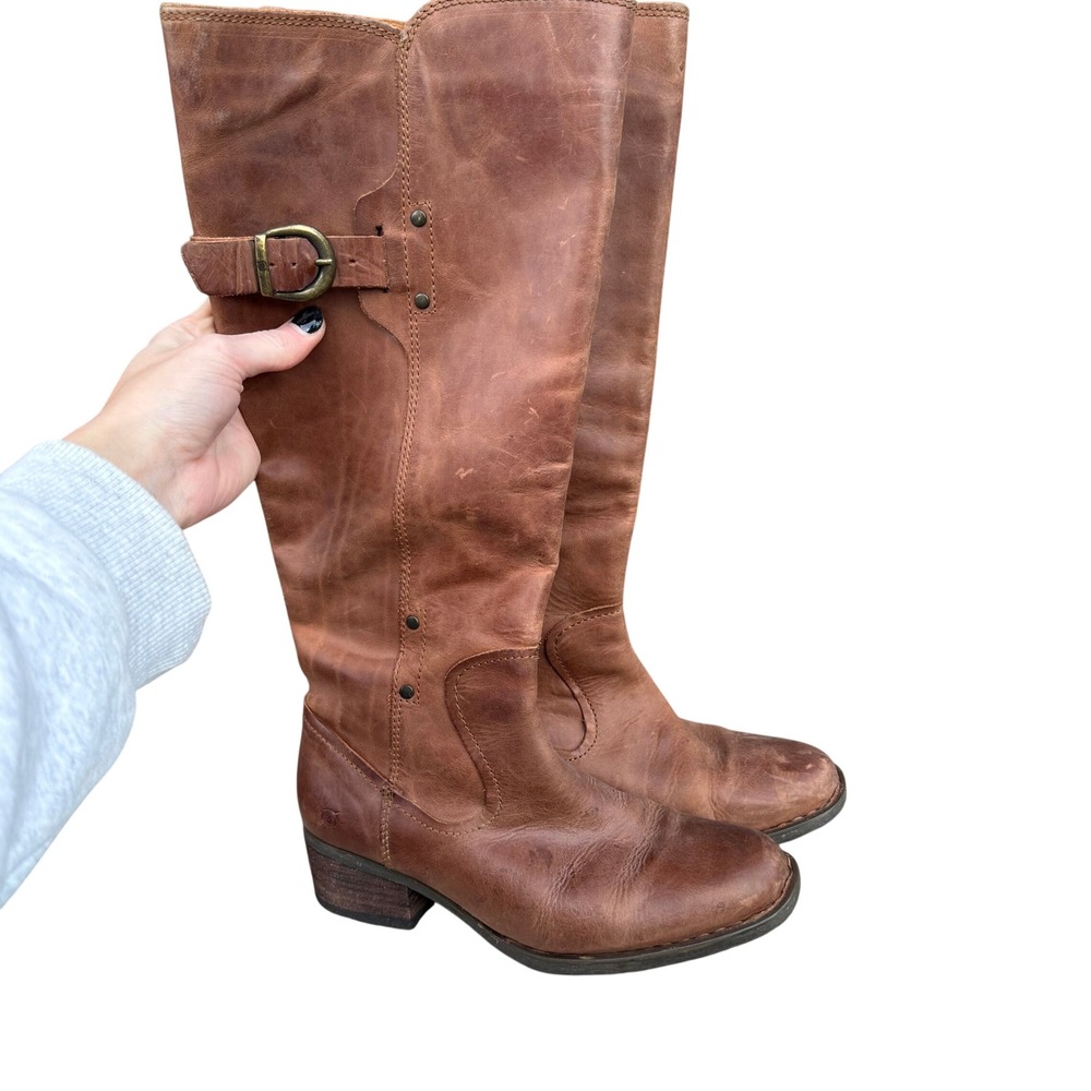 Born Leather Tall Riding Boots Western Size 7/38